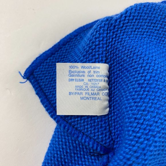 Vintage Capello Canada Wool Ski Beanie Winter Hat Toque Blue - Picture 4 of 5